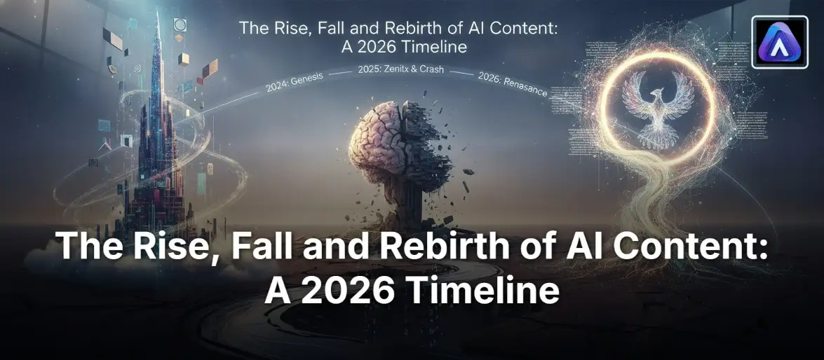 The Rise, Fall and Rebirth of AI Content: A 2026 Timeline